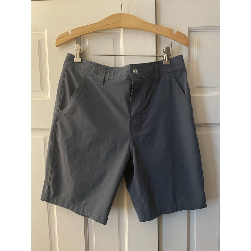prAna Men's Brion Hiking Shorts Size 32 Charcoal Gray Stretch Active Casual